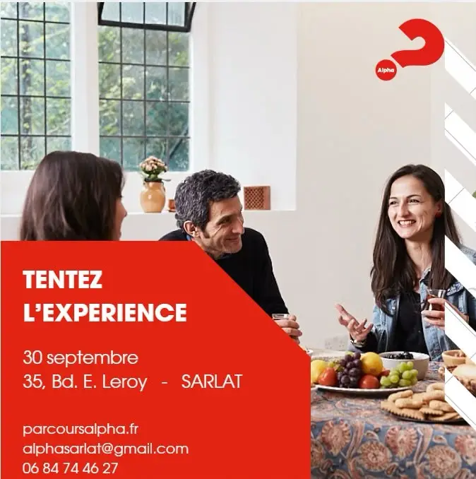Parcours Alpha 2026 : 30 septempre au Centre Madeleine Delbrêl à 19h30