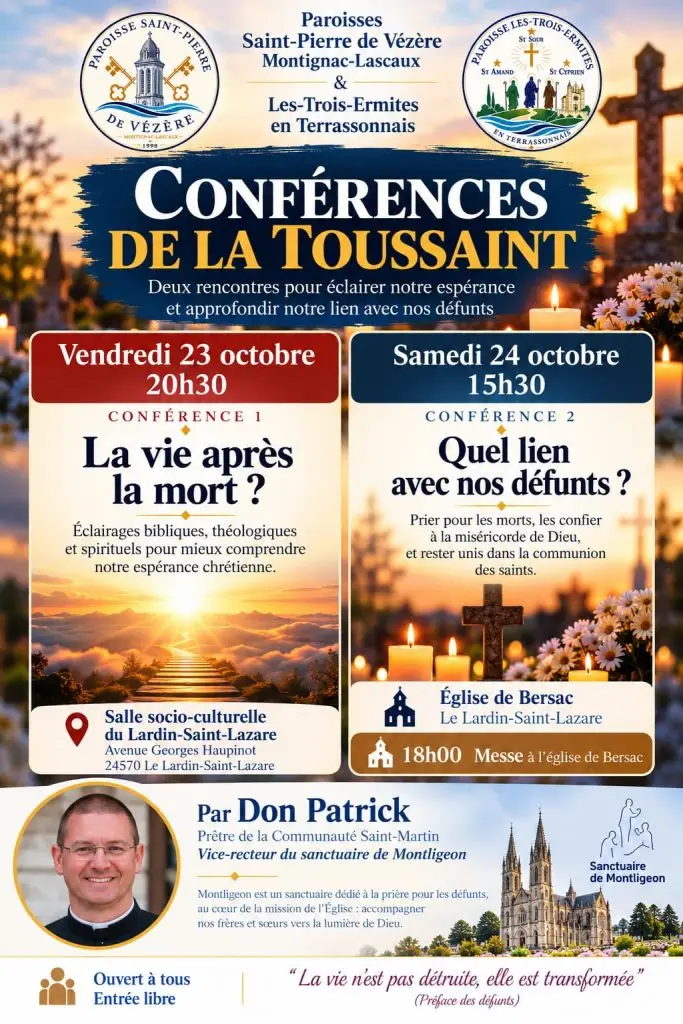 Conférences de la Toussaint : 23 et 24 octobre 2026